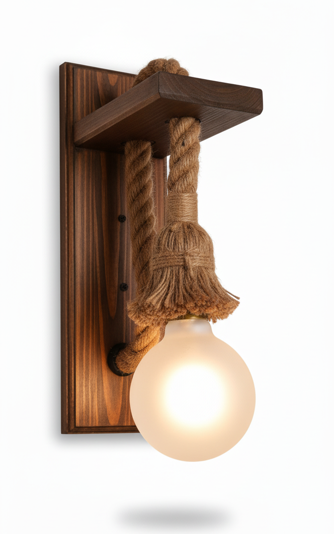 wood wall light