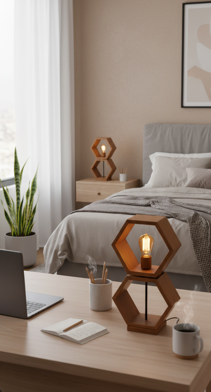 Table lamp wood