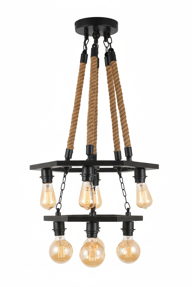 Hexagonal wood hanging