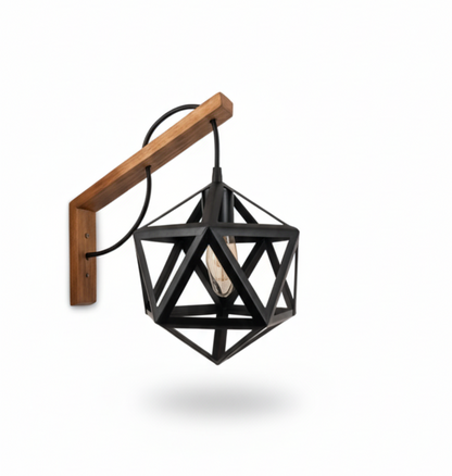 wall light wood metal