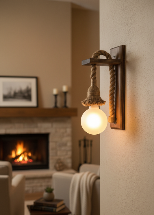 wood wall light