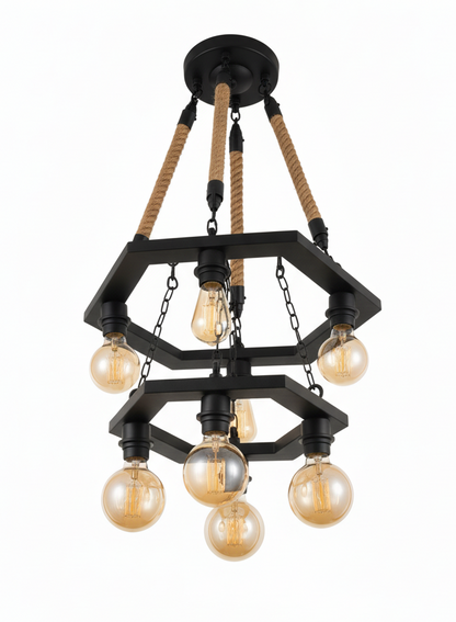 Hexagonal wood hanging